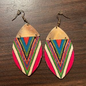 Colorful drop earrings